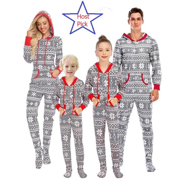 Matching Christmas Pajamas Onesies Footsies Family set - Picture 2 of 10